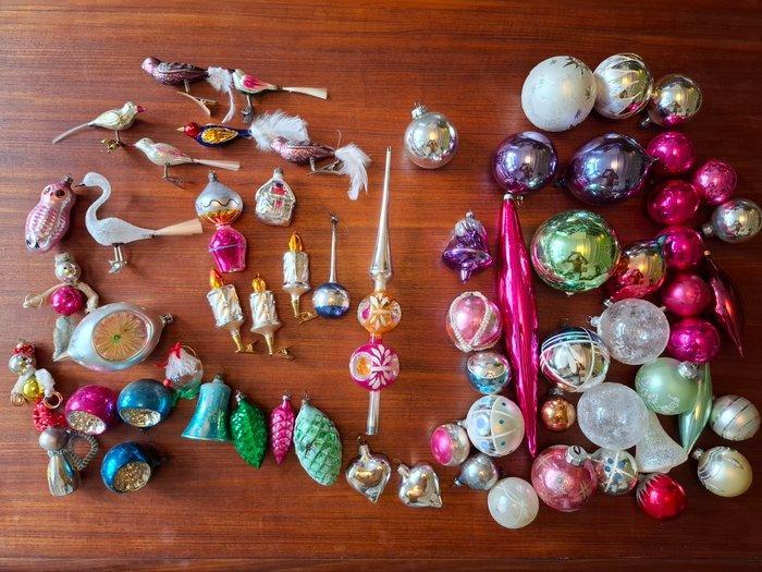 Kerstboomversiering (65) - Glas - Antieke en vintage kerst, Diversen, Kerst