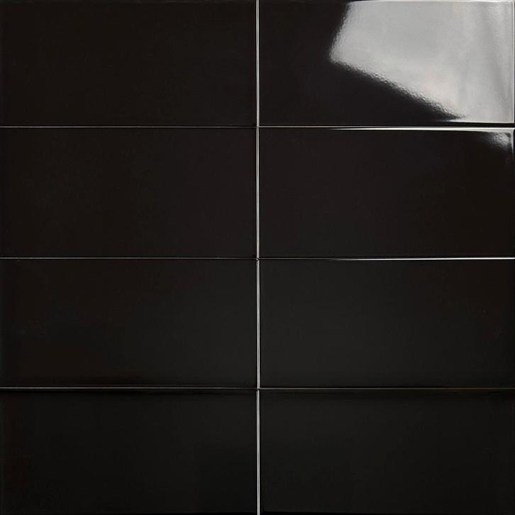 Wandtegel esenzia zwart glans 15x30 op=op wandtegel, Doe-het-zelf en Verbouw, Tegels, Wandtegels, Nieuw, 10 m² of meer, Keramiek