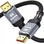 Izoxis HDMI 2.1 Kabel 2m - Optimaal voor 8K en 4K Resoluties, Audio, Tv en Foto, Afstandsbedieningen, Nieuw, Ophalen of Verzenden