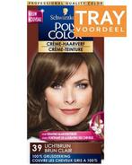 SCHWARZKOPF POLY COLOR CRÈME-HAARVERF 39 LICHTBRUIN TRAY 3.., Verzenden, Nieuw
