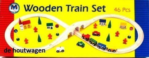 Houten Treinbanen Complete Sets met bruggen, stations e.d., Kinderen en Baby's, Speelgoed | Houten speelgoed, Overige typen, Nieuw