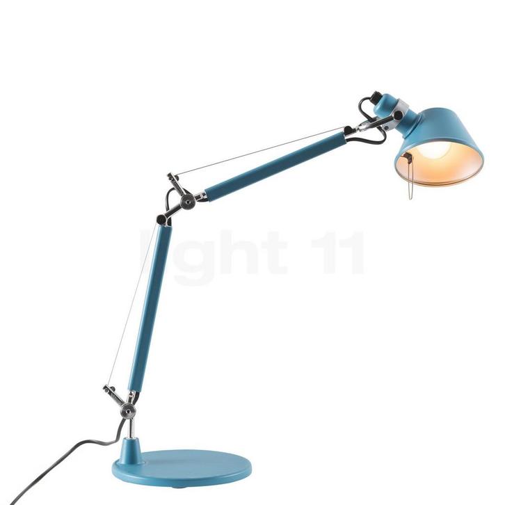 Artemide Tolomeo Micro Tavolo, lichtblauw - met tafelvoet, Huis en Inrichting, Lampen | Tafellampen, Nieuw, Verzenden