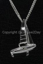 Zilveren Zeilboot met kajuit ketting hanger - 2, Verzenden, Nieuw