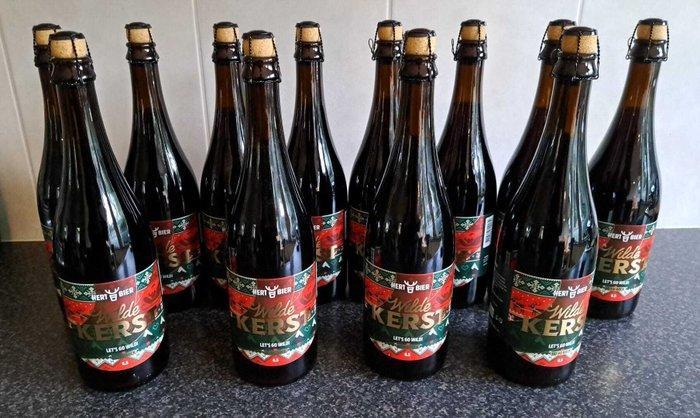 Hert Bier - Wilde Kerst - 75cl - 12 flessen, Verzamelen, Wijnen