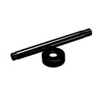 BWS Douche-Arm Luxe Rond Plafondbevestiging 15 cm Mat Zwart, Ophalen of Verzenden, Nieuw, Kraan