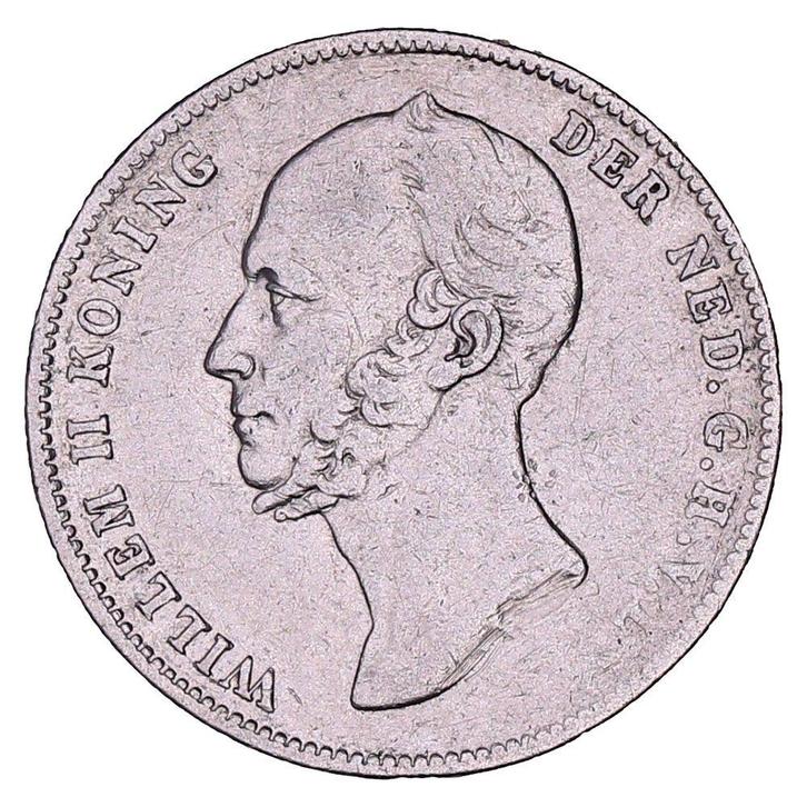 ½ Gulden 1848 Willem II ZFr+, Postzegels en Munten, Munten | Nederland, Verzenden