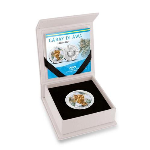 Aruba 5 Florin ‘Cabay di Awa’ 2024 Zilver Proof, Postzegels en Munten, Munten | Nederland, Verzenden