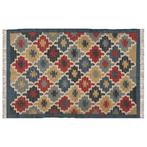 india - Vintage geïnspireerde wolkilim - Vloerkleed - 180 cm, Huis en Inrichting, Nieuw