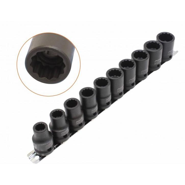 Krachtdoppenset - 10-delig - 1/2 Aansluiting - 10 Tot 19 Mm, Auto-onderdelen, Banden en Velgen, Nieuw, Ophalen of Verzenden