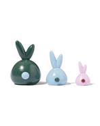 HEMA Houten figuren konijn - 3 stuks van €5.19 voor €2 sale, Diversen, Pasen, Verzenden, Nieuw