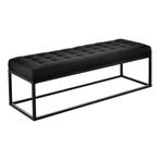 [pro.tec] Halbank bankje stof 120x40x38 cm zwart, Huis en Inrichting, Slaapkamer | Slaapbanken, Verzenden, Nieuw