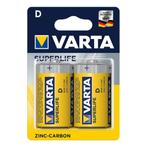 Varta Koolzink batterijen - R20/D/Mono - 1,5 Volt - 2 stuks, Audio, Tv en Foto, Accu's en Batterijen, Ophalen of Verzenden, Nieuw