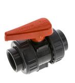PVC 2-weg Kogelkraan Dubbele Wartel Rp 1 1/4 FKM, Doe-het-zelf en Verbouw, Overige Doe-het-zelf en Verbouw, Verzenden, Nieuw