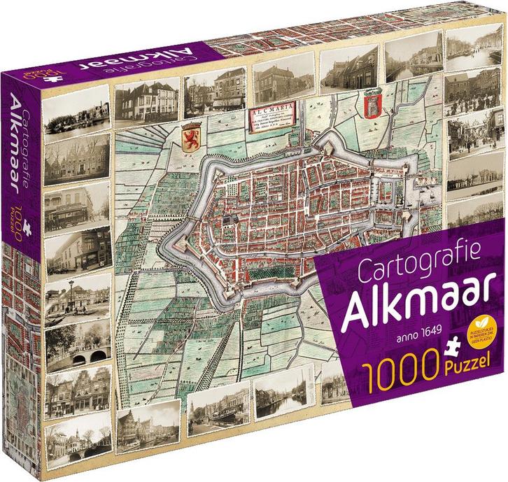 Cartografie Alkmaar Puzzel (1000 stukjes) | Tuckers Fun, Hobby en Vrije tijd, Denksport en Puzzels, Nieuw, Verzenden