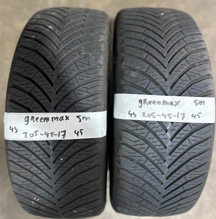 2x205-45-17 Greenmax All season 5mm €45 per band 205 45 17, Auto-onderdelen, Banden en Velgen, 17 inch, All Season, 205 mm, Personenwagen