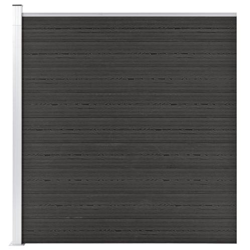 vidaXL Schutting 175x186 cm HKC grijs, Tuin en Terras, Schuttingen, Nieuw, Kunststof, 1 tot 2 meter, Verzenden