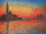Kunstdruk Claude Monet - Crepuscolo 80x60cm, Huis en Inrichting, Woonaccessoires | Schilderijen, Tekeningen en Foto's, Verzenden