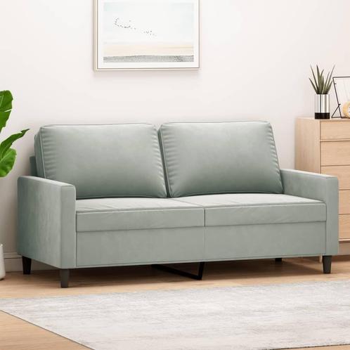 Tweezitsbank Fluweel Lichtgrijs 140cm - Retourdeal! 42% K..., Huis en Inrichting, Banken | Bankstellen, 150 tot 200 cm, 75 tot 100 cm