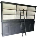Boekenkast antraciet met trap Geffen 300 x 235cm, Huis en Inrichting, Ophalen of Verzenden, Nieuw