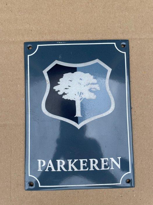 Set van 3 Nostalgische Emailleborden (Parkeren, Blauw, L1) -, Antiek en Kunst, Antiek | Wandborden en Tegels