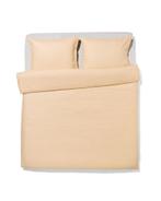 HEMA Dekbedovertrek 200x200/220cm flanel strepen beige, Verzenden, Nieuw, Beige