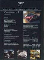 8x Bentley kaarten Azure Arnage Continental R T, Boeken, Verzenden, Zo goed als nieuw
