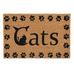 Kokos deurmat  Cats 60 x 40 cm, Tuin en Terras, Deurmatten, Nieuw, Verzenden