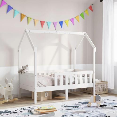 vidaXL Bedhuis wit massief grenenhout 70x140 cm, Huis en Inrichting, Slaapkamer | Bedden, Wit, Nieuw, Hout, Verzenden