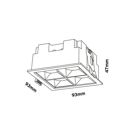 Inbouwspot AquaSplash Cora 4 9.3x9.3 cm Zwart, Doe-het-zelf en Verbouw, Sanitair, Ophalen of Verzenden
