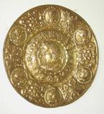 Schotel - Messing - Wandbord, gedreven koper, Dinanderie, Antiek en Kunst