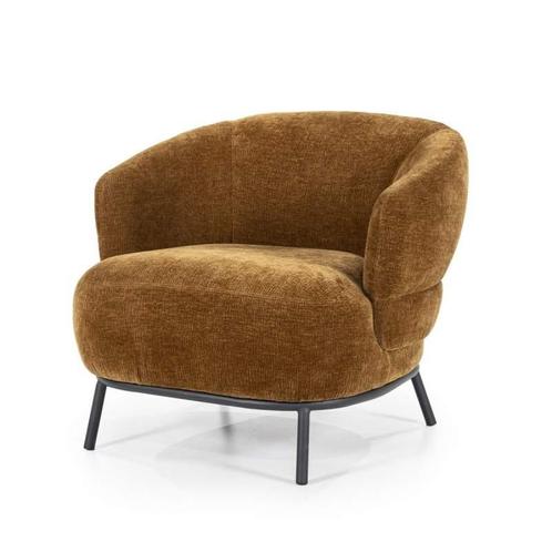 Fauteuil David -Mosterd Safari - 95898 - fauteuils, Huis en Inrichting, Stoelen, Nieuw, Overige materialen