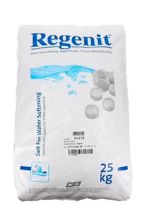 Regenit zouttabletten waterontharder - zak 25 kg, Huis en Inrichting, Schoonmaakartikelen, Verzenden
