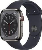 Apple Watch Series 8 45 mm kast van grafietkleurig roestvrij, Verzenden, Zo goed als nieuw