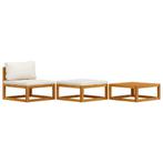 Acacia Loungeset Creme | Retourdeal | 60% Korting, Tuin en Terras, Ophalen of Verzenden, Nieuw, Hardhout, Loungeset