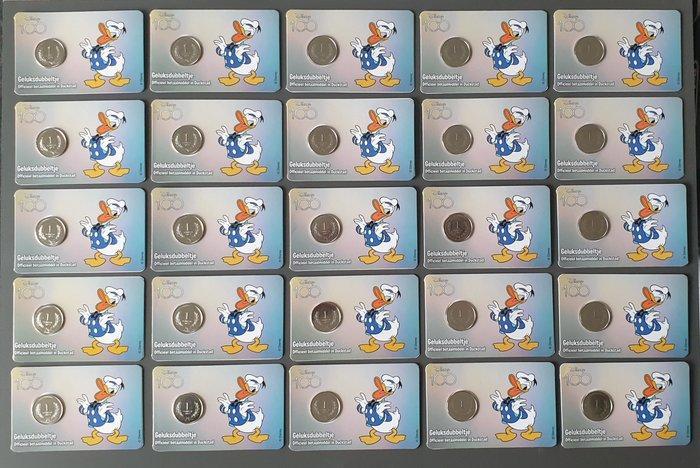 Donald Duck - 25 Coincards _ Disney 100 jaar - DPG, Postzegels en Munten, Munten | Europa | Niet-Euromunten