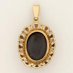 Hanger - 14 karaat Geel goud - Granaat