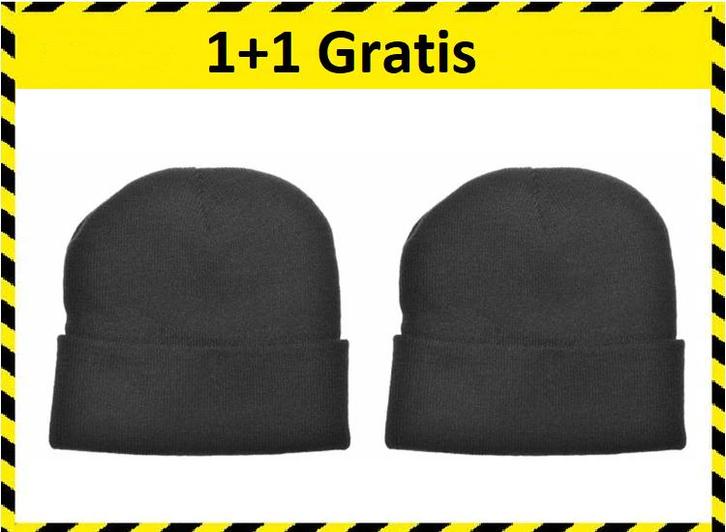 Benson Warme Beanie Muts - One Size - Grijs 1+1 Gratis, Kleding | Heren, Mutsen, Sjaals en Handschoenen, Nieuw, Verzenden