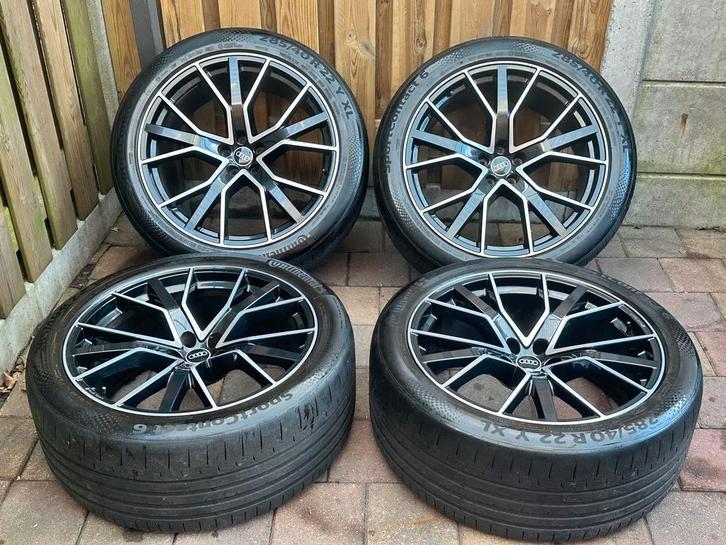 Originele 22 inch Audi Q8 SQ8 Velgen &amp; Banden set ZGAN, Auto-onderdelen, Banden en Velgen, Overige maten, Zomerbanden, 285 mm