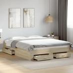 vidaXL Bedframe met lades bewerkt hout sonoma eikenkleurig, Bruin, Verzenden, 140 cm, 200 cm