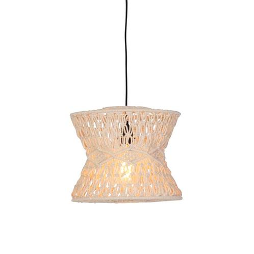 Oosterse hanglamp macramé 30 cm - Leonard, Huis en Inrichting, Lampen | Hanglampen, Nieuw, Overige materialen, 75 cm of meer
