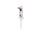 Birthday Candle Number 1, White with Flower Petals, 8 cm, Verzenden, Nieuw