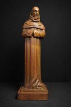 Beeld, Monnik hout gesneden trappist - 31 cm - Hout