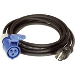 Koppelsnoer 5 mtr blauw contra euro 3 x 2,5 mm, Ophalen of Verzenden