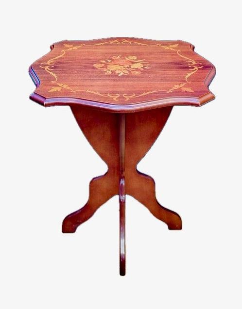 Bijzettafel - Stijl Lodewijk XV Stilleven van Bloemen - Hout, Antiek en Kunst, Curiosa en Brocante