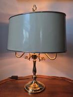 Bouillotte-Tischlampe – Messing mit Metallschirm - Lamp -, Antiek en Kunst