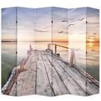 vidaXL Kamerscherm inklapbaar meer 228x170 cm, Huis en Inrichting, Woonaccessoires | Kamerschermen, Verzenden, Nieuw