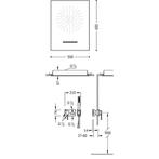 Regendoucheset Tres 3V 3-Weg Mengkraan Met waterval Plafond, Ophalen of Verzenden, Nieuw