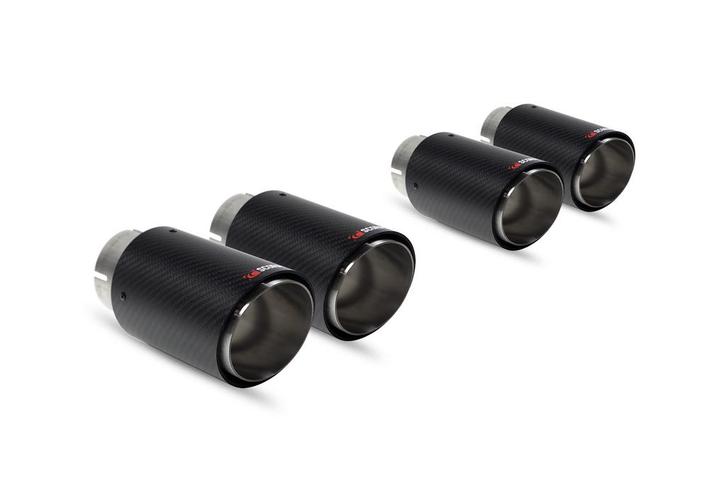 Ascari-upgradekit | Quad 100 mm koolstofvezel Ascari-afwerki, Auto-onderdelen, Uitlaatsystemen, Nieuw, Verzenden