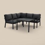 *WOONWINKEL* Tuin Hoekbank Met Tafel Zwart Alu, Tuin en Terras, Tuinsets en Loungesets, Verzenden, Nieuw