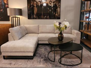 Hoekbank Brandon beige taupe | voorraad ACTIE! beschikbaar voor biedingen